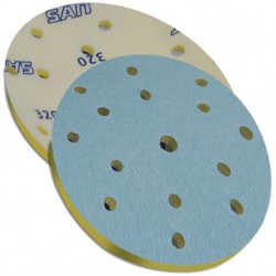 SAIT Abrasivi, DV-SAITAC-SOF 6S, Dischi autoaggrappanti di carta abrasiva su spugna, per Applicazioni Carrozzeria