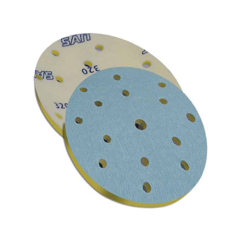 SAIT Abrasivi, DV-SAITAC-SOF 6S, Hook and loop abrasive paper discs on sponge, for Automotive Applications