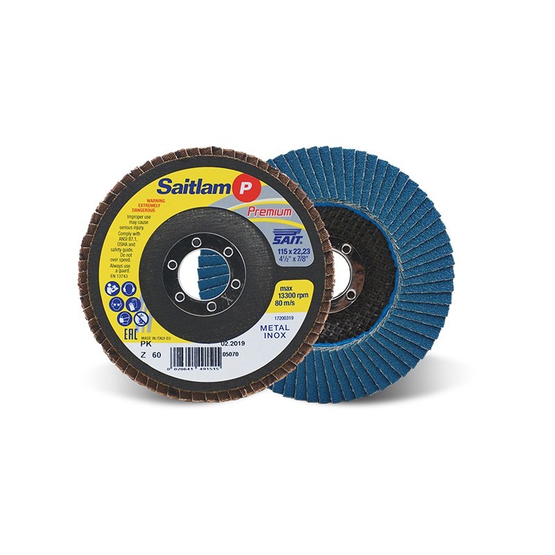 SAIT Abrasivi, Premium, Saitlam-PK Z, Abrasive conical flap disc, for Metal Applications