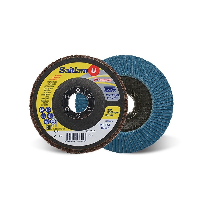SAIT Abrasivi, Premium, Saitlam-UP Z, Abrasive flat flap disc, for Metal Applications