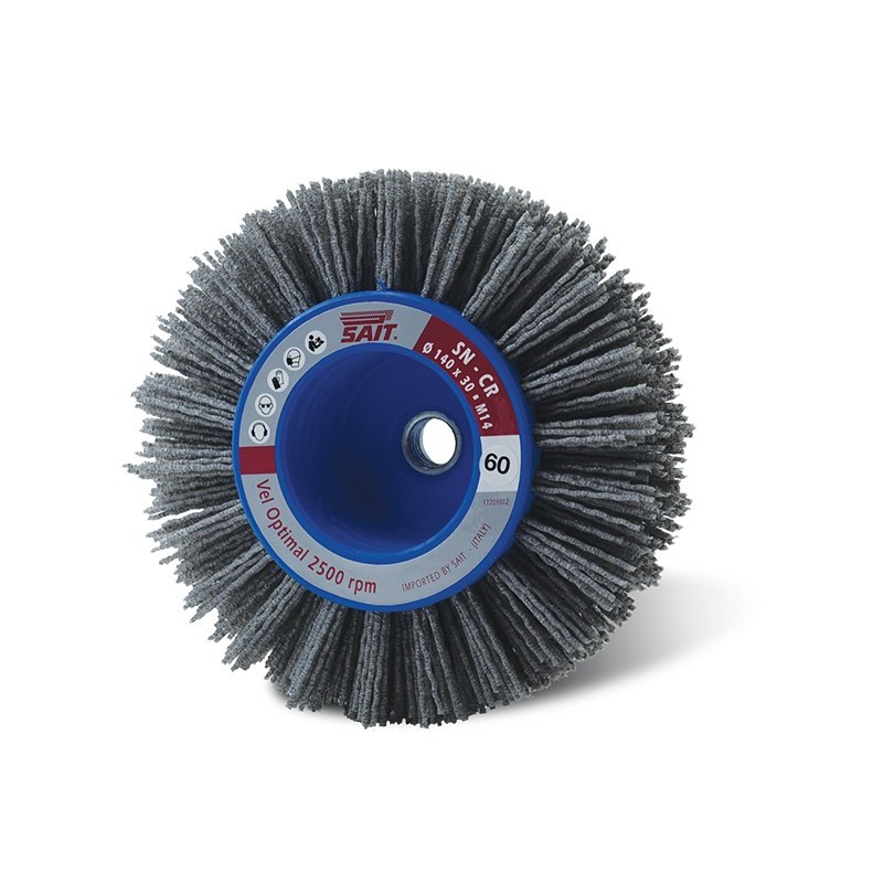 SAIT Abrasivi, SN-CR, Wheel Brush with Shank, for Metal, Wood, Automotive, Others Applications