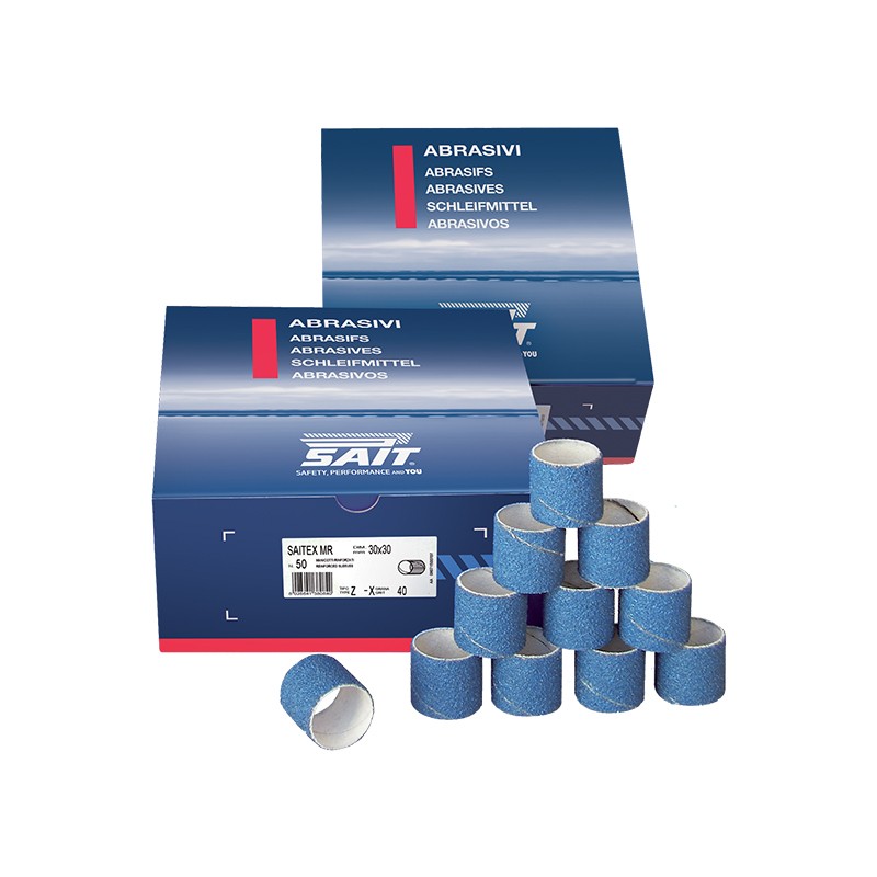 SAIT Abrasivi, 
MR-Saitex Z-X,
Manicotti cilindrici di tela, per Applicazioni Metallo, Altre
